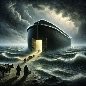 1. Herren sa til Noah: «Gå inn i arken, du og hele din husstand! For deg alene har jeg funnet rettferdig i denne slekt.