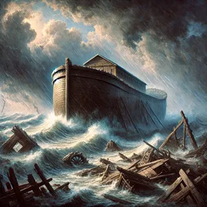 23. Alt liv på jorden ble utryddet, både mennesker og dyr, kryp og fugler. De ble utryddet fra jorden. Bare Noah og de som var med ham i arken, ble tilbake.