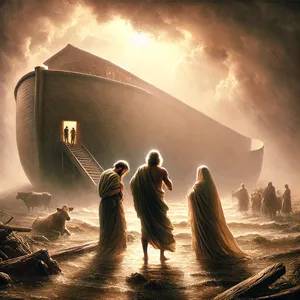 18. Så gikk Noah ut med sine sønner, sin kone og sine svigerdøtre.